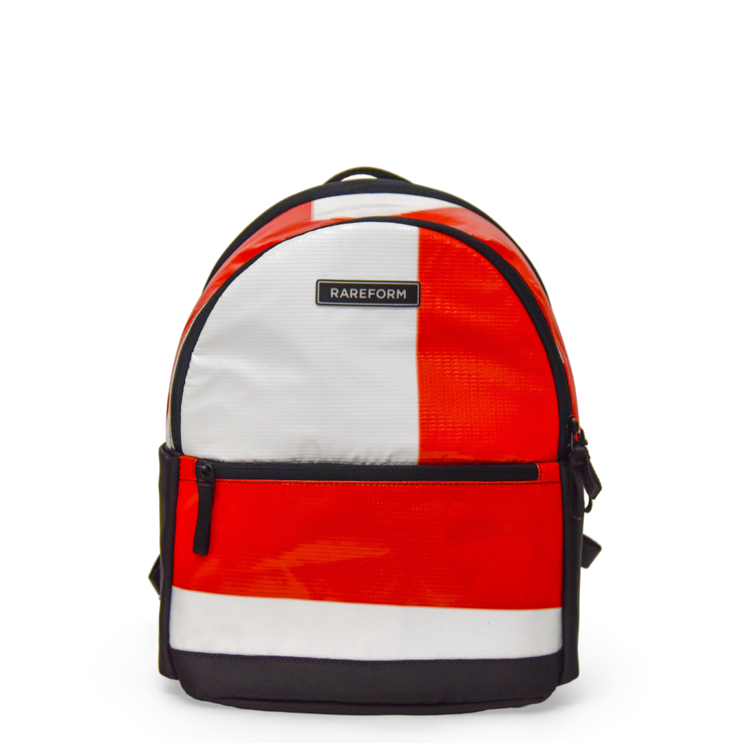 everyday mini backpack for Women, Red Small Travel Backpack with Trolley Sleeve & Water Bottle Pockets, 17L, Rareform Heritage Backpack Herschel Backpack Zip main closure with Size:6wt - 9'0